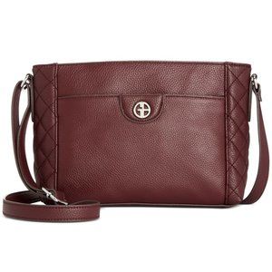 Giani Bernini Quilted Crossbody wine color